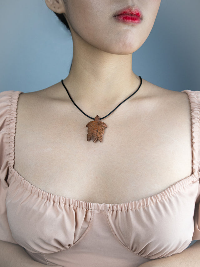 Wood Black Adjustable Necklace