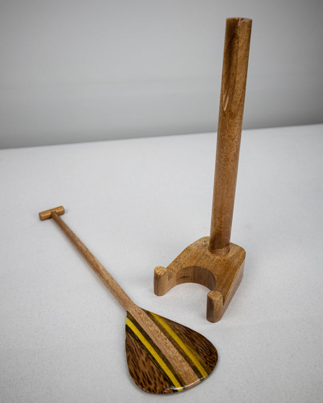 Wood Paddle With Stand 10"