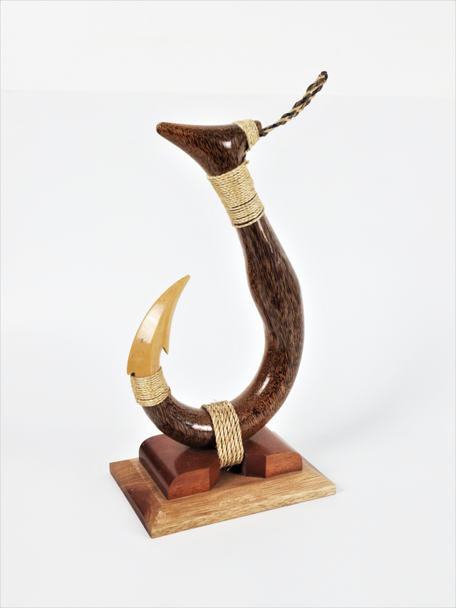 Wood Fish Hook With Stand