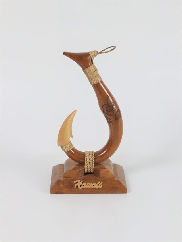 Wood Fish Hook With Stand