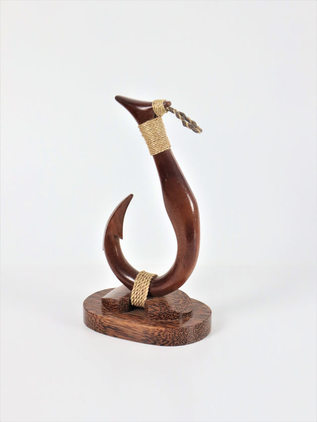 Wood Fish Hook With Stand